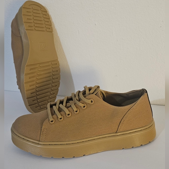 Dr. Martens Shoes - Dr. Martens Dante Canvas Muted Savannah Tan casual Sneakers Men's 8 Women's 9